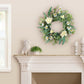 24" Artificial Peony & Dogwood Floral Spring Wreath
