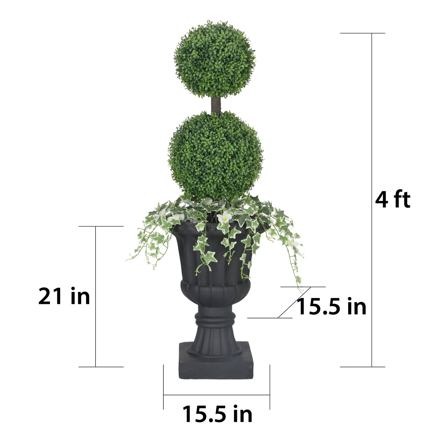 48" Topiary Boxwood Artificial Tree