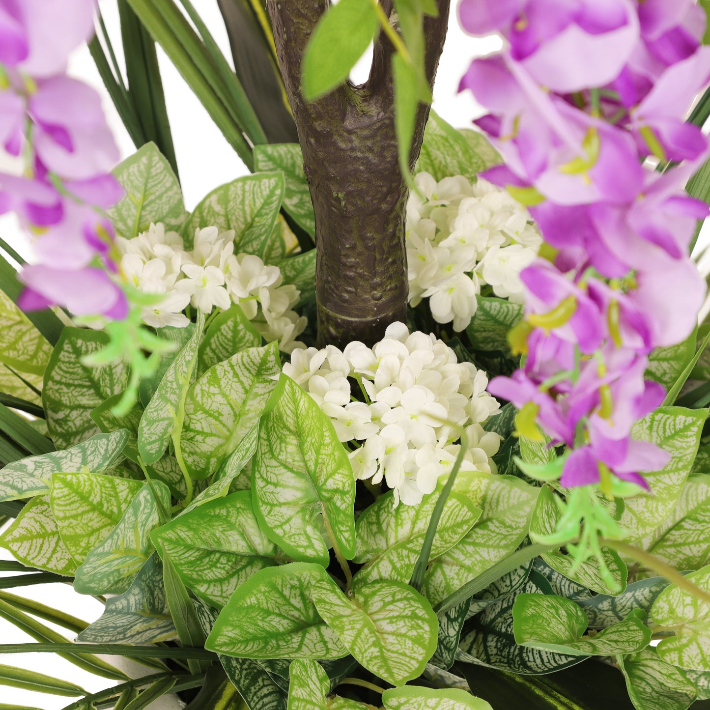 6 ft. Artificial Wisteria Tree with White Decorative Pot