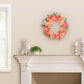 24" Artificial Peony,Rose Floral Spring Wreath With Green Leaves