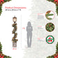 7' Lamp Post with Decorated Garland and 50 Warm White LED Lights