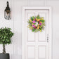 24" Artificial Peony & Winter Jasmine Floral Spring Wreath