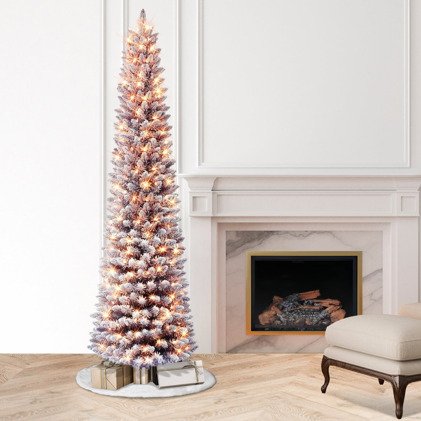 7.5 / Clear Incandescent / Flocked Purple