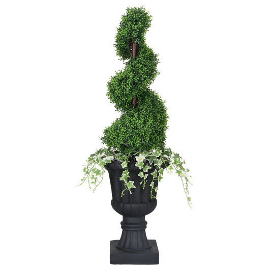 52" Topiary Spiral Boxwood Artificial Tree