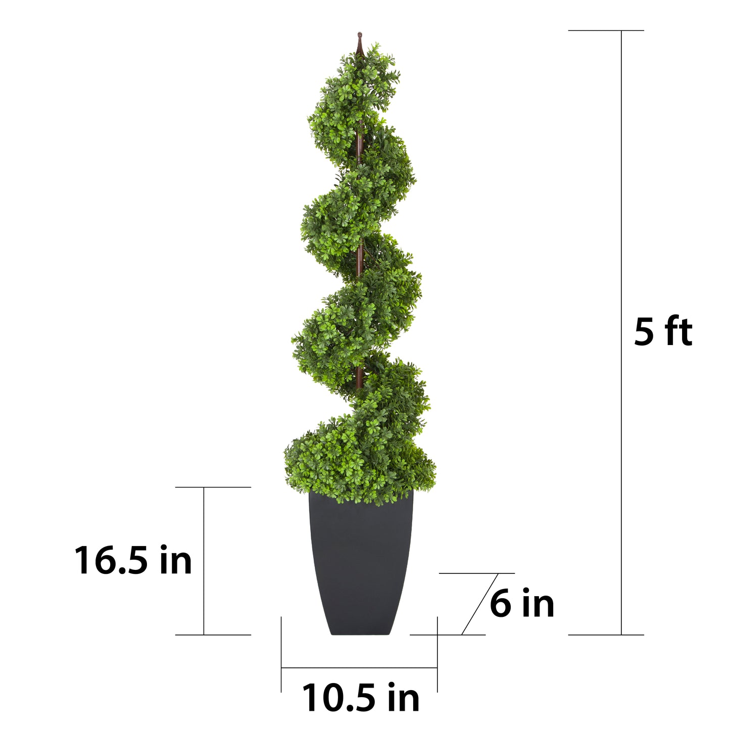 5 ft. Topiary Spiral Boxwood Artificial Tree