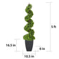 5 ft. Topiary Spiral Boxwood Artificial Tree