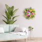 24" Artificial Peony & Winter Jasmine Floral Spring Wreath