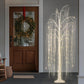 6 ft Pre-Lit Outdoor Willow Tree With 360 Warm White Multi-Function Dual LED Lights Outdoor UL Adapter Stand Included