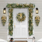 26" Battery-Operated Pre-Lit Decorated Artificial Wreath