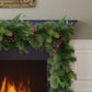 9' x 10" Decorated Christmas Garland with 180 Tips, Green