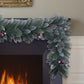 9' Sterling Pine Artificial Garland with Pine Cones, Red Berries and Silver Glitter accents