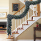 9' Sterling Pine Artificial Garland with Pine Cones, Red Berries and Silver Glitter accents