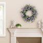 24" Artificial Daisy Lavender & Eucalyptus Floral Spring Wreath