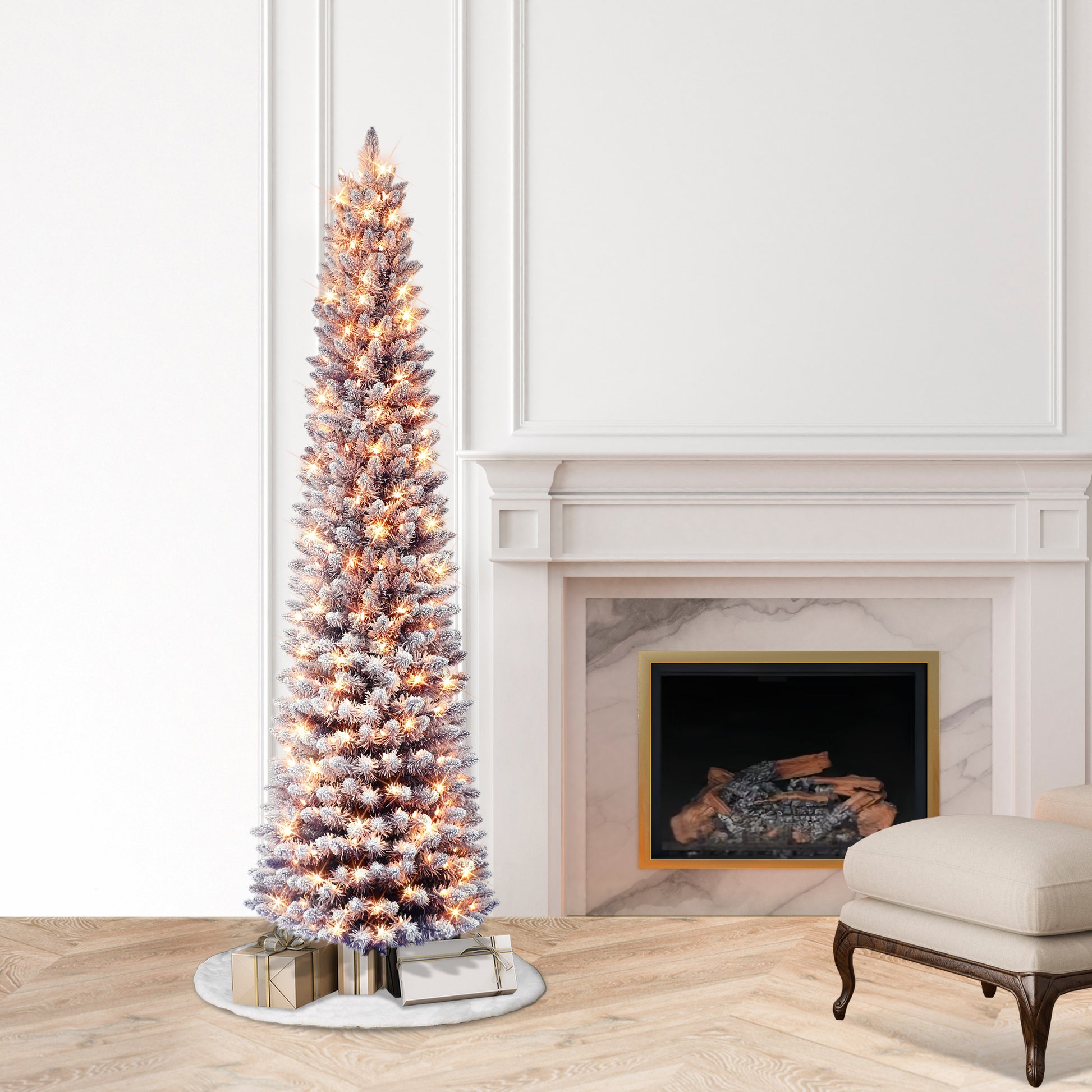 6.5 / Clear Incandescent / Flocked Purple