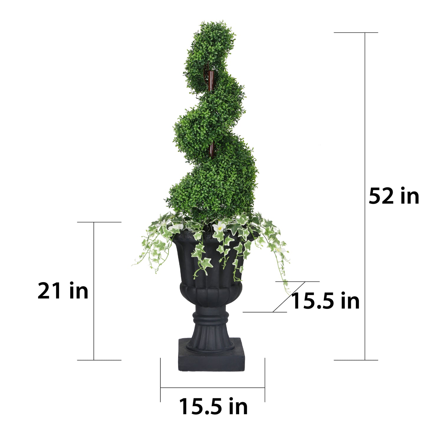 52" Topiary Spiral Boxwood Artificial Tree