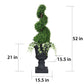 52" Topiary Spiral Boxwood Artificial Tree