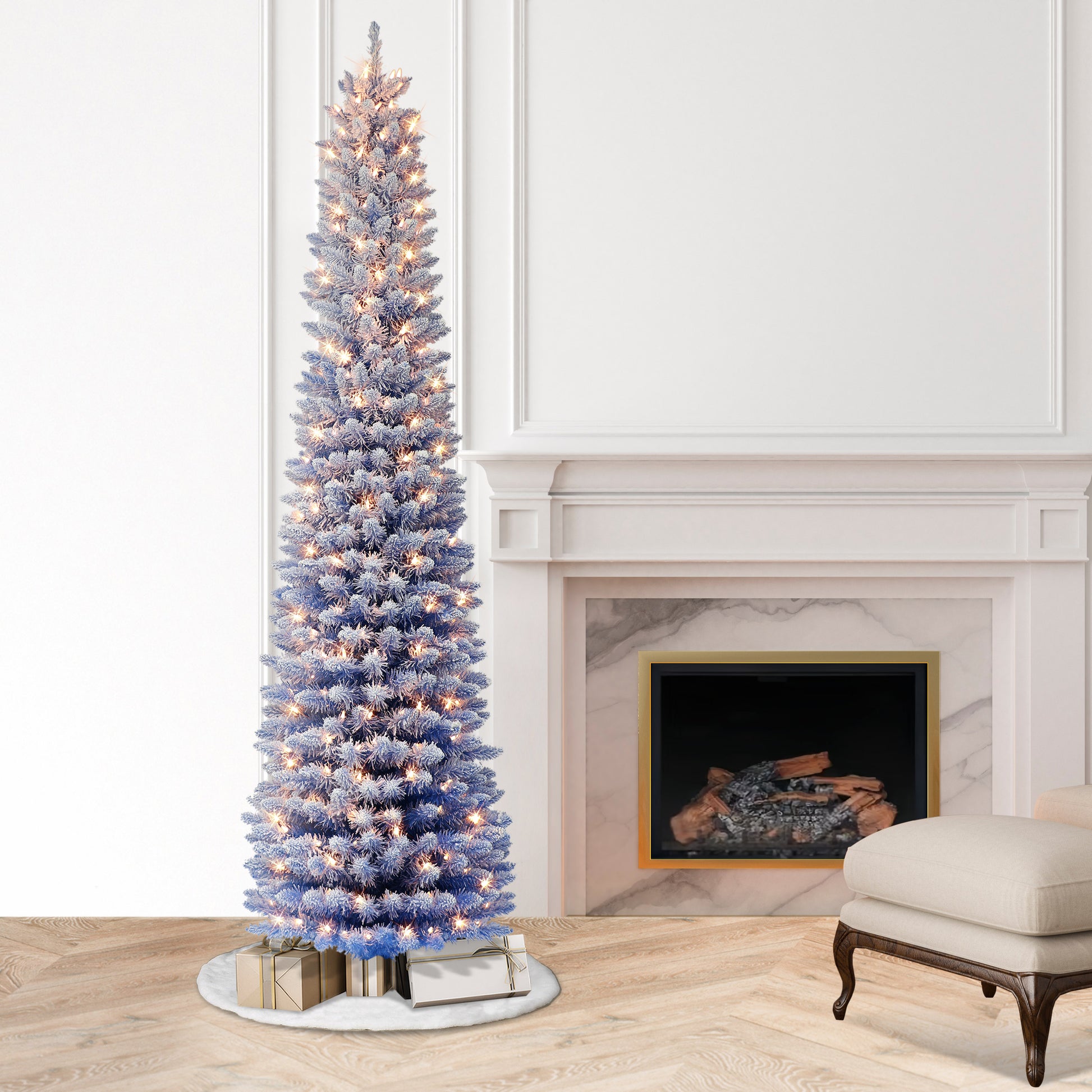 7.5 / Clear Incandescent / Flocked Blue
