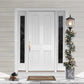 7' Lamp Post with Decorated Garland and 50 Warm White LED Lights