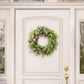 24" Artificial Echinops Floral Spring Wreath