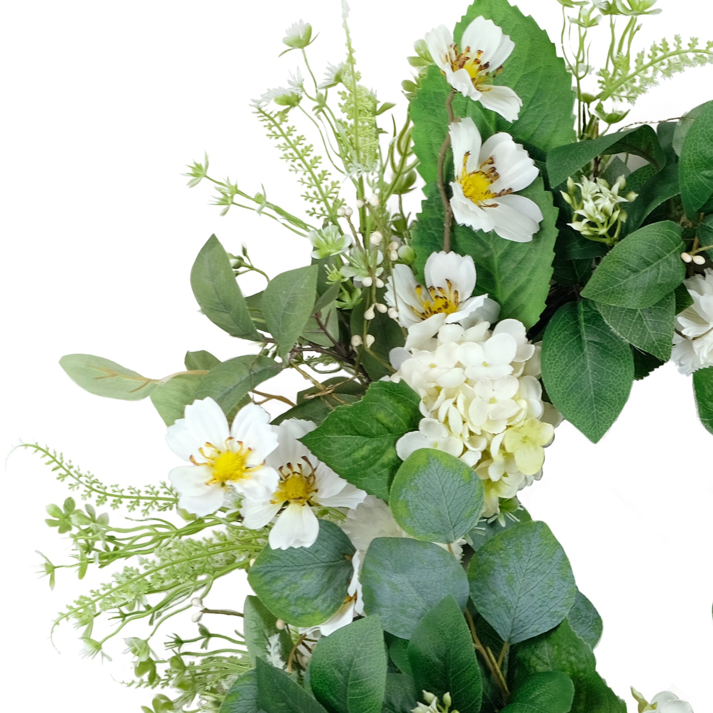 24" Artificial Hydrangea & Dogwood Floral Spring Wreath