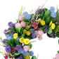 24" Artificial Echinops & Chrysanthethemum Floral Pink Spring Wreath