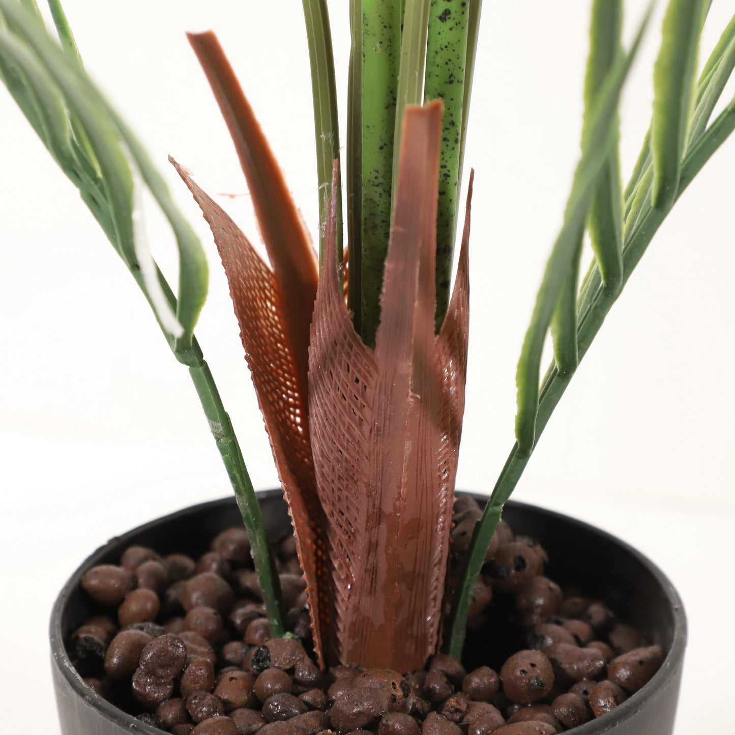 33" Artificial Areca Palm Tree with Black Plastic Vase