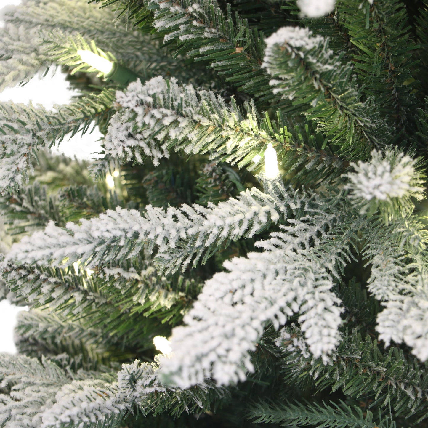 4.5' Pre-Lit Potted Flocked Arctic Fir  Tree with 70 UL-Listed Clear Lights