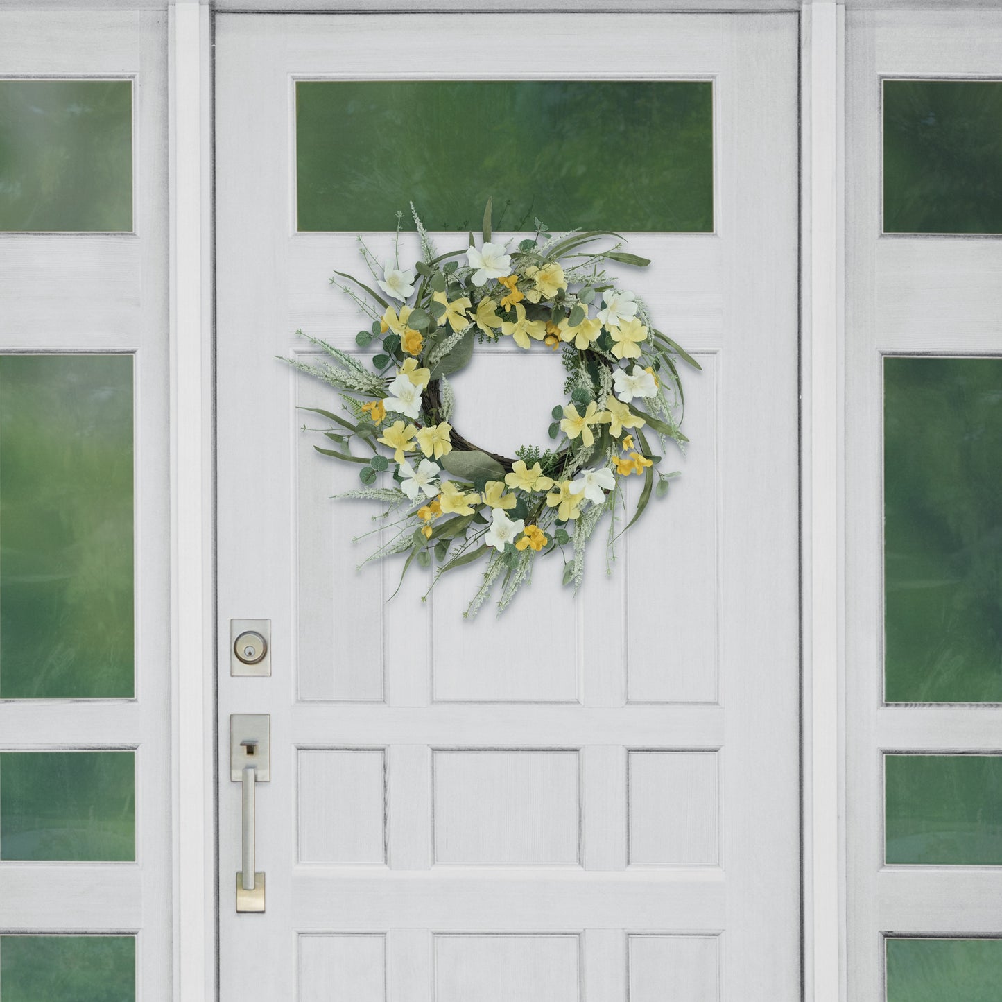 24" Artificial Dogwood Floral Spring Wreath