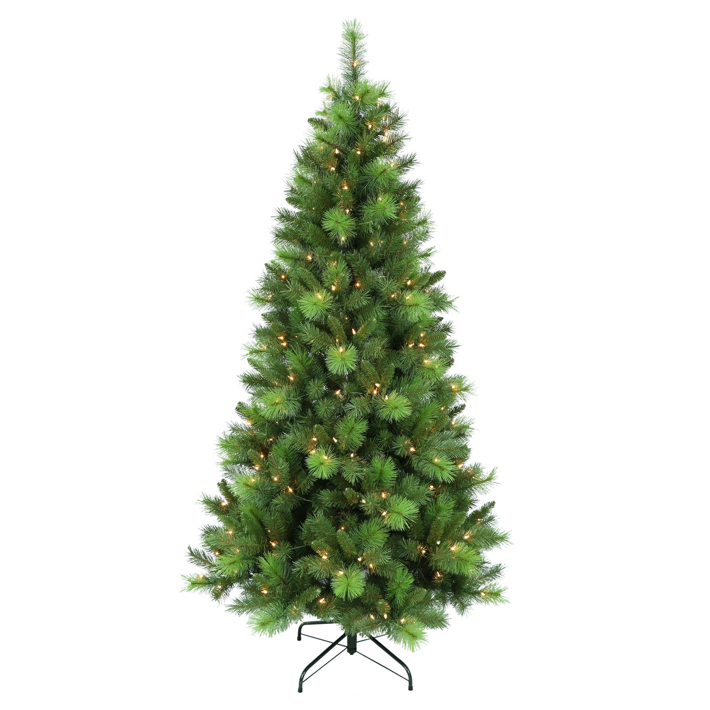 Pre-Lit 6.5' Adirondack Pine Artificial Christmas Tree with 250 Lights, Green