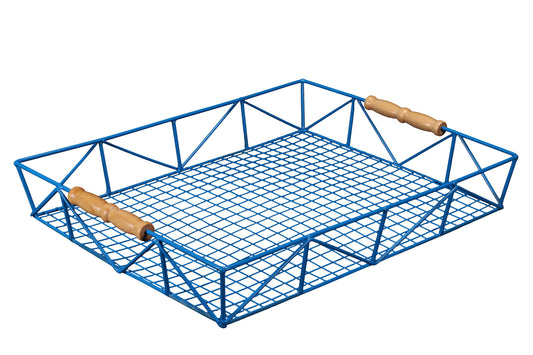 2.5" Blue Wire Tray with Carrying Handles