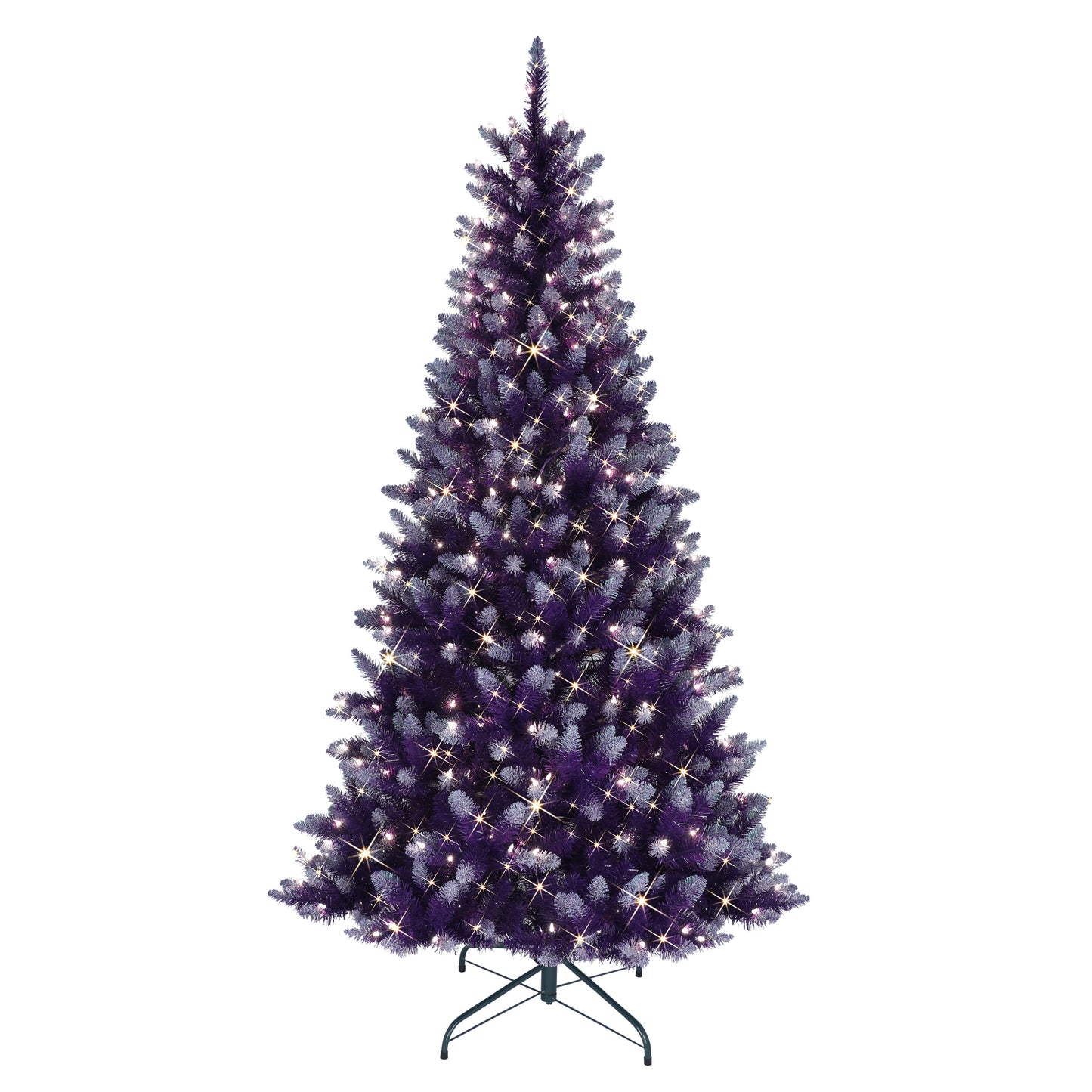 6.5' Pre-Lit Fashion Purple Artificial Christmas Tree with 300 UL-Listed Clear Incandescent Lights