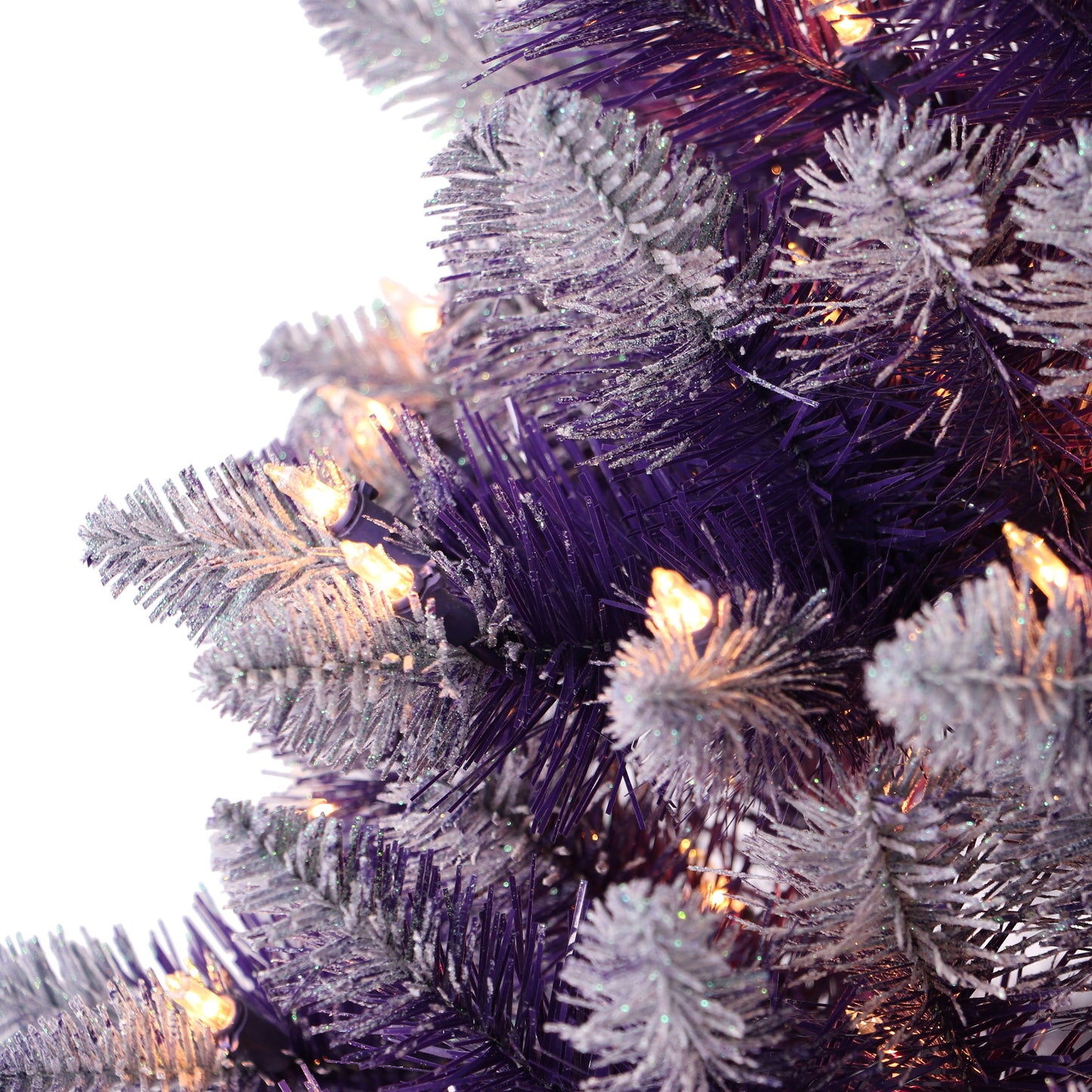 6.5' Pre-Lit Fashion Purple Artificial Christmas Tree with 300 UL-Listed Clear Incandescent Lights