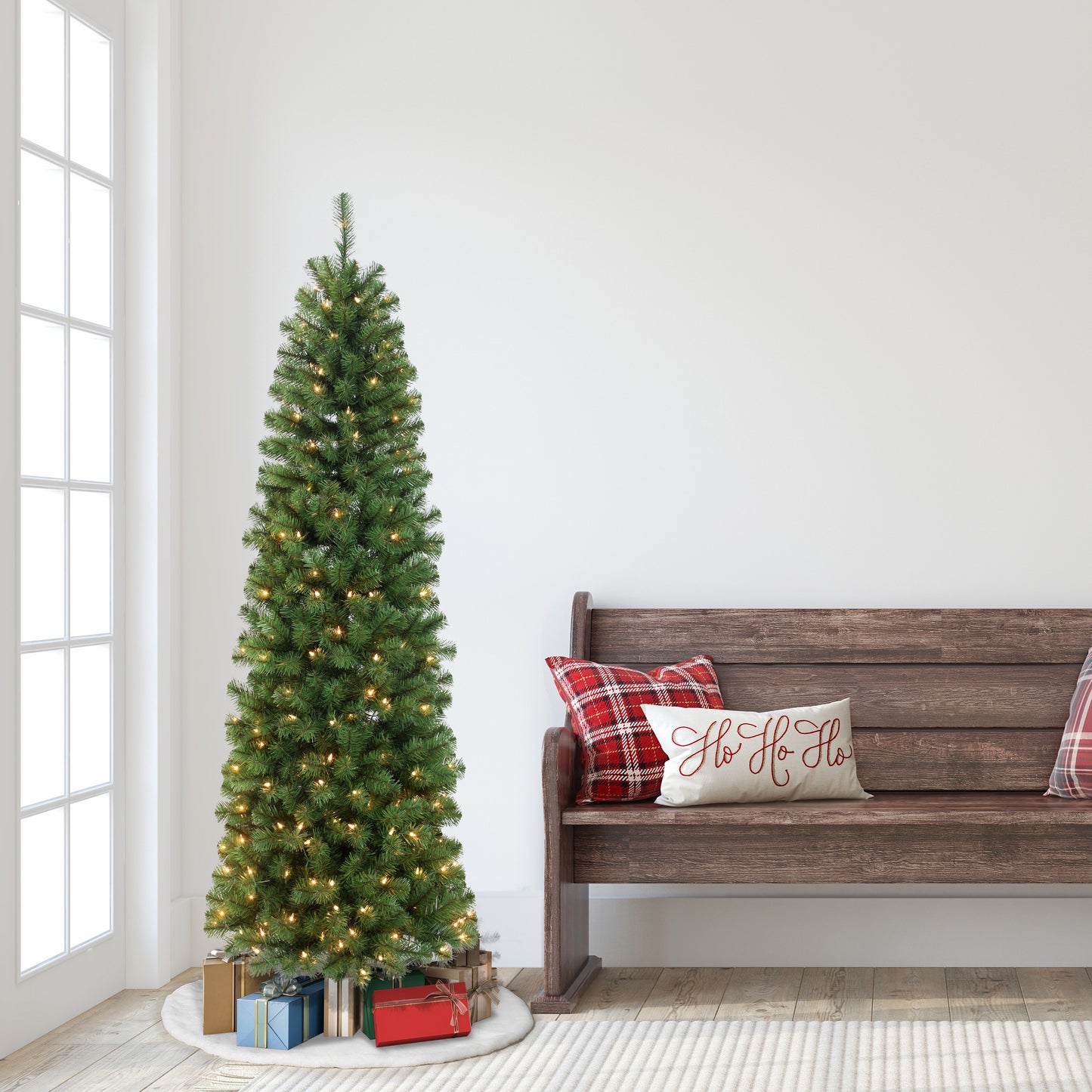 6.5' Pre-Lit Pencil Northern Fir with 250 Lights