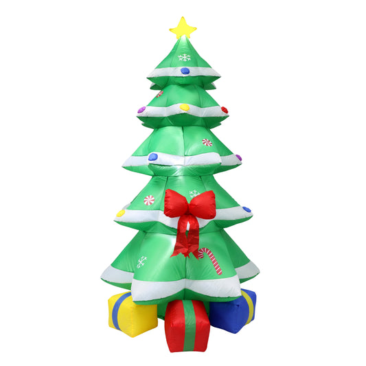 6' Outdoor LED Lighted Inflatable Christmas Tree, Green