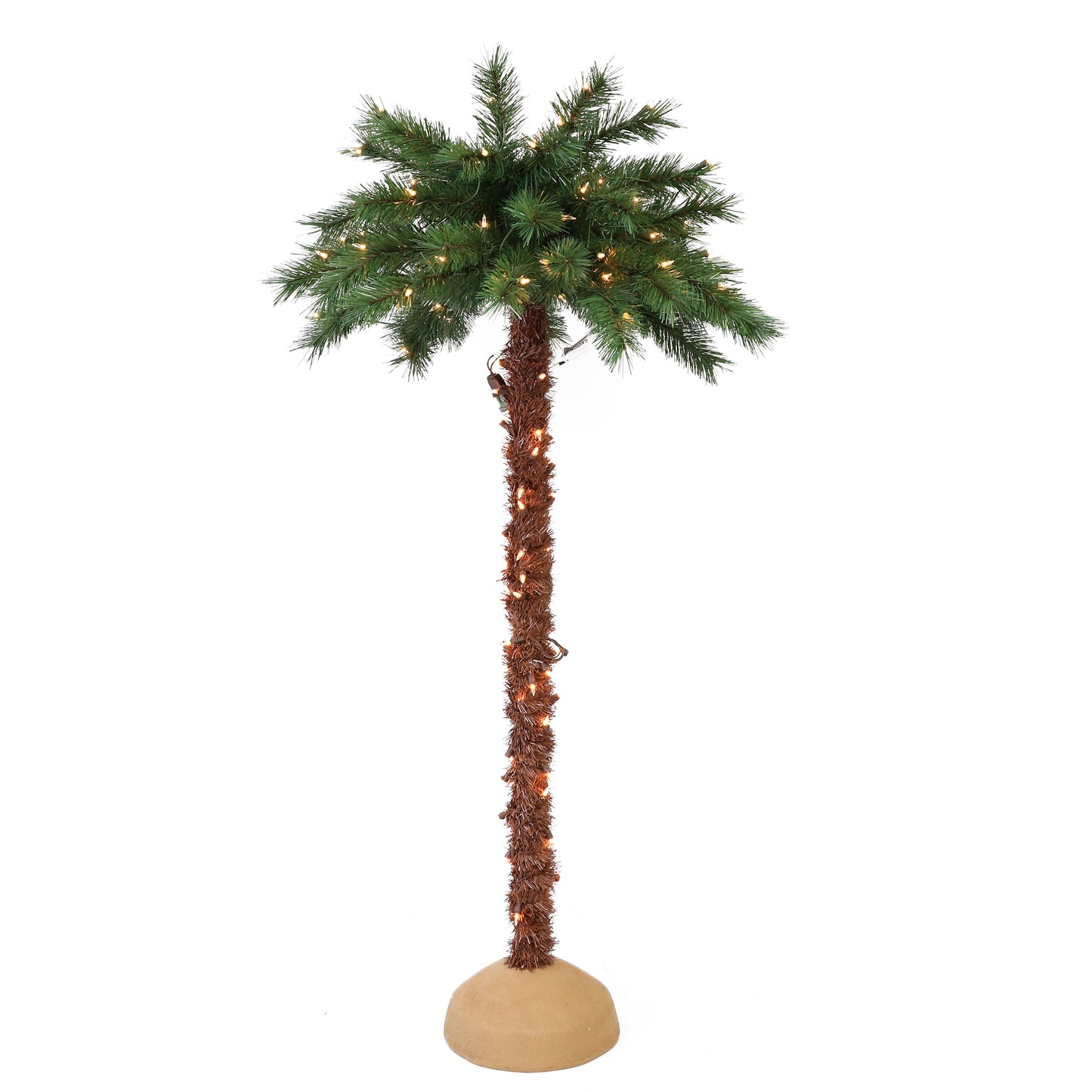 6' Pre-Lit Artificial Palm Tree with 150 UL-Listed Lights