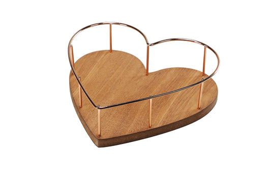 2.75" Heart Shaped Tray with Wooded Base